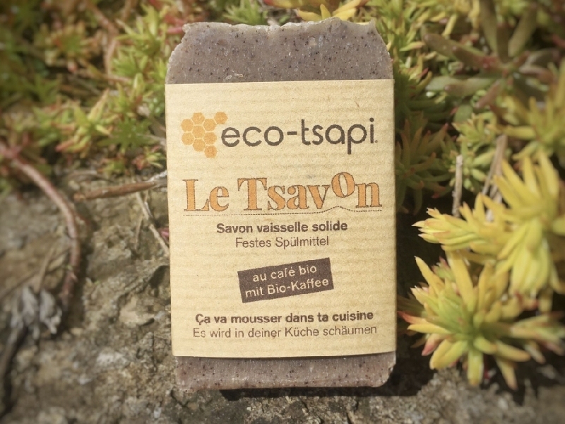 Le Tsavon · savon vaisselle solide · café bio 80 gr (1 pièce)